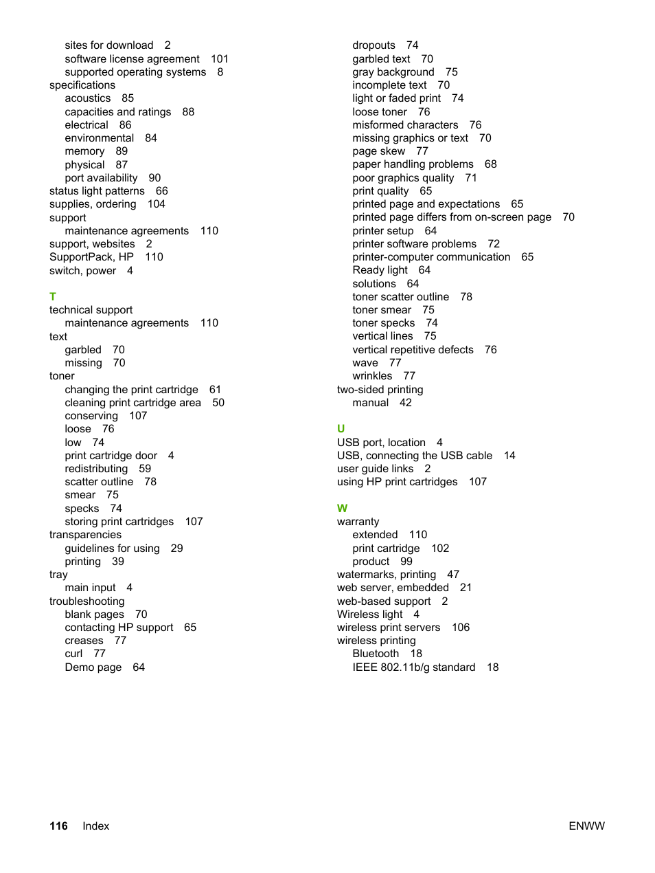 HP 1022 User Manual | Page 124 / 126