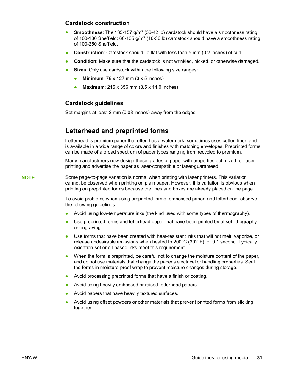 Letterhead and preprinted forms | HP 1022 User Manual | Page 39 / 126