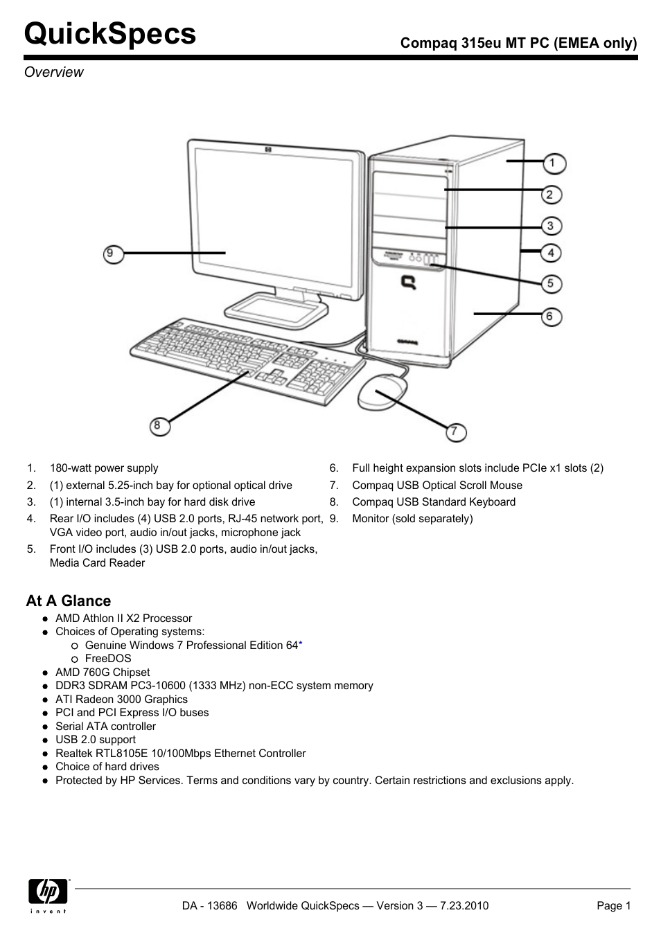 HP 315EU User Manual | 20 pages