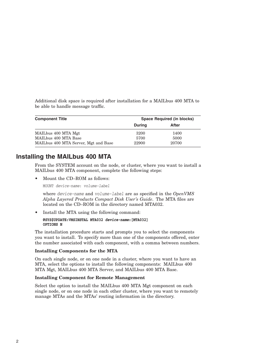 Installing the mailbus 400 mta | HP MAILBUS 400 User Manual | Page 4 / 6