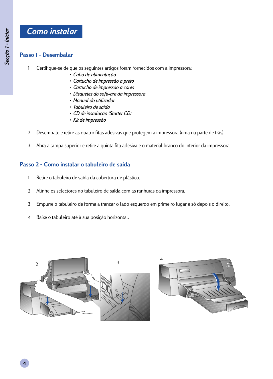 Como instalar | HP 1120C User Manual | Page 33 / 112