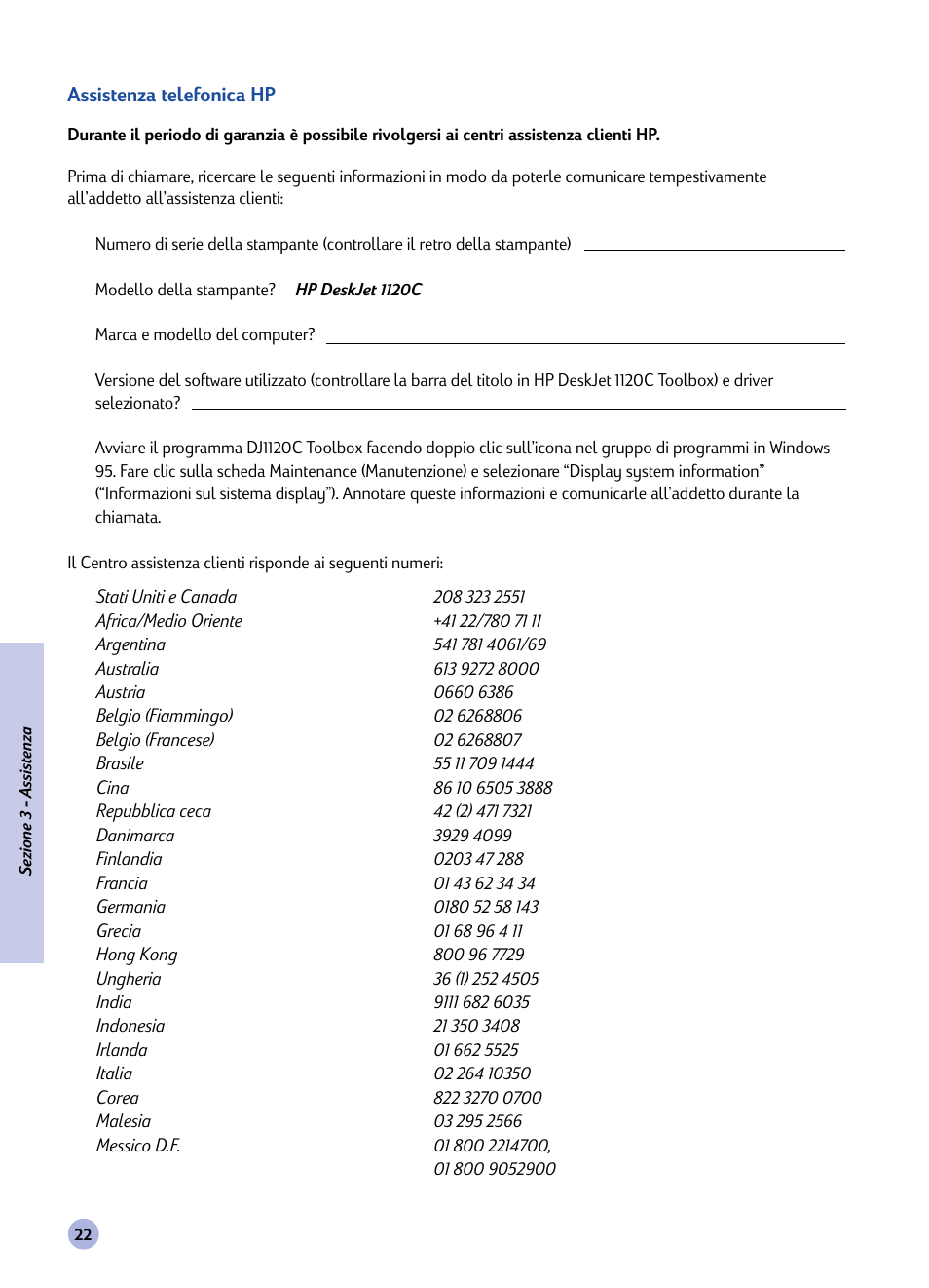 HP 1120C User Manual | Page 78 / 112