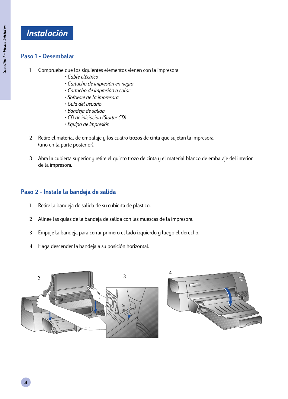 Instalación | HP 1120C User Manual | Page 87 / 112