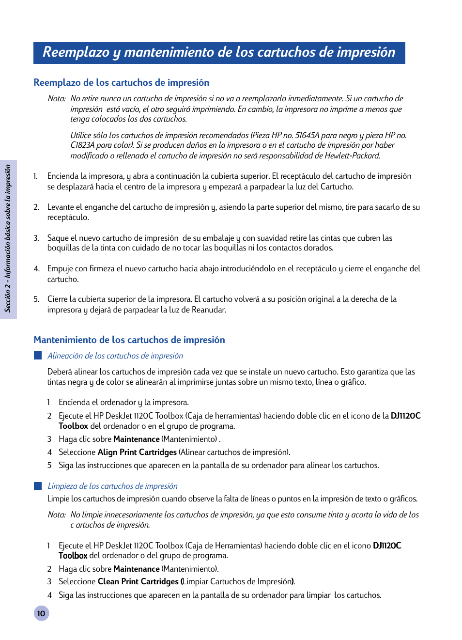 HP 1120C User Manual | Page 93 / 112