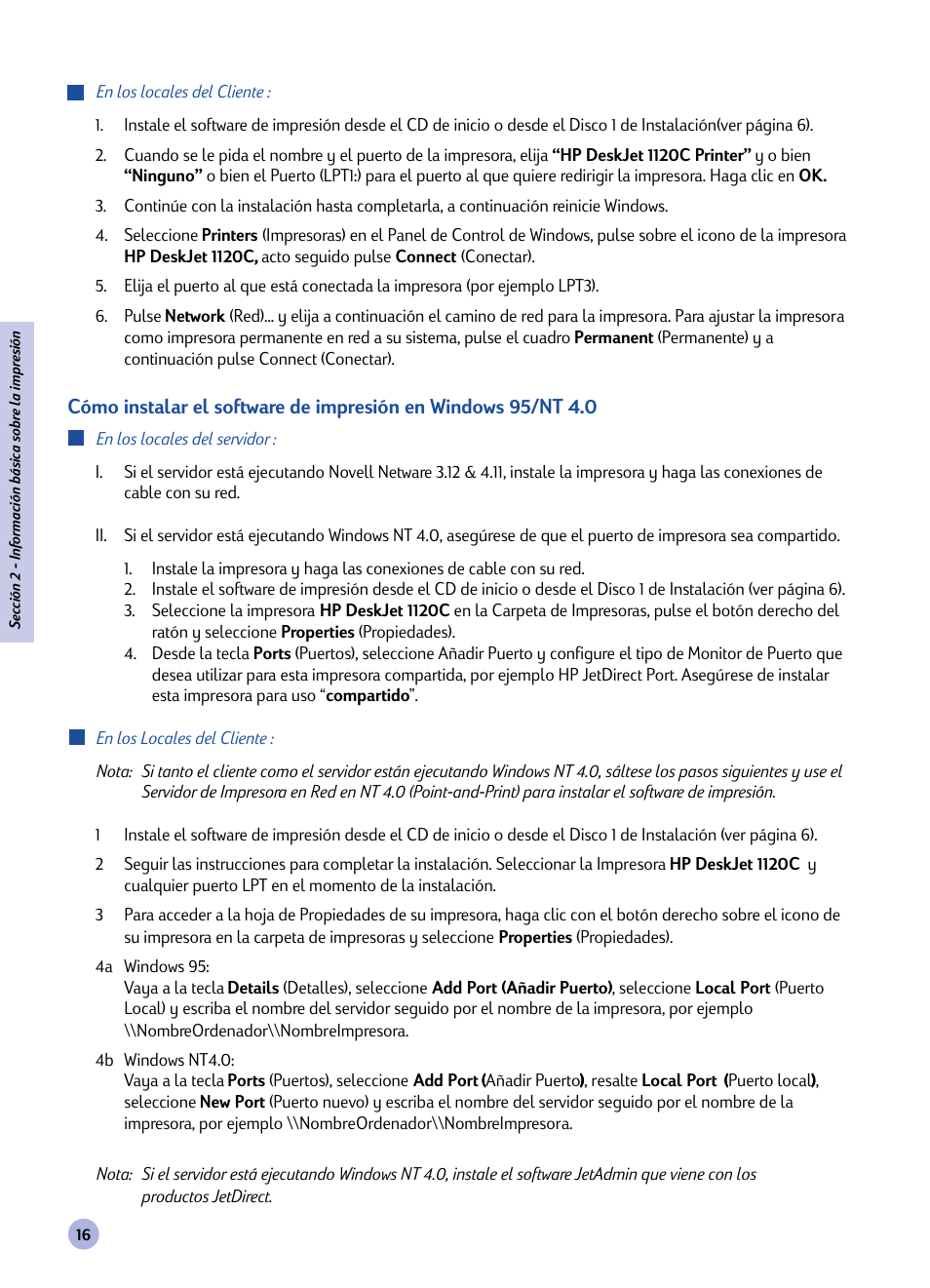 HP 1120C User Manual | Page 99 / 112