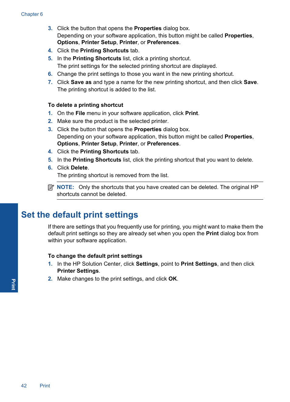 Set the default print settings | HP PHOTOSMART PLUS B209 User Manual | Page 45 / 135