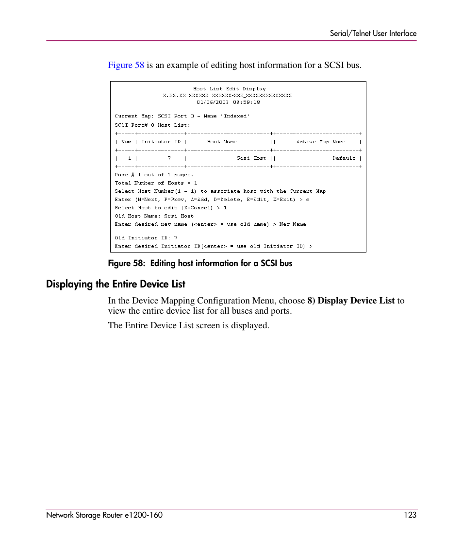 Displaying the entire device list | HP e1200-160 User Manual | Page 123 / 200