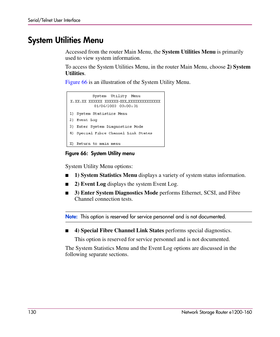 System utilities menu | HP e1200-160 User Manual | Page 130 / 200