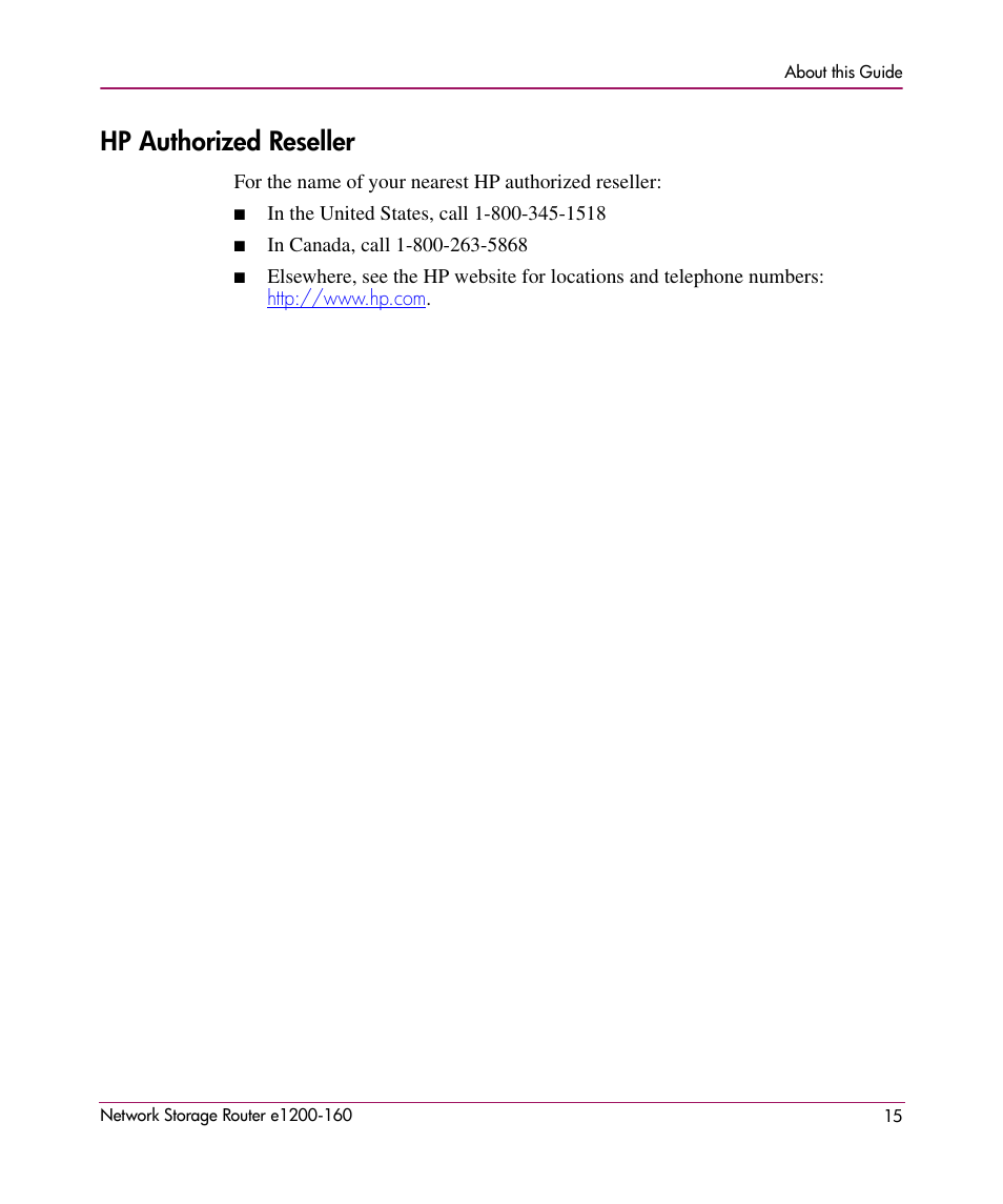 Hp authorized reseller | HP e1200-160 User Manual | Page 15 / 200