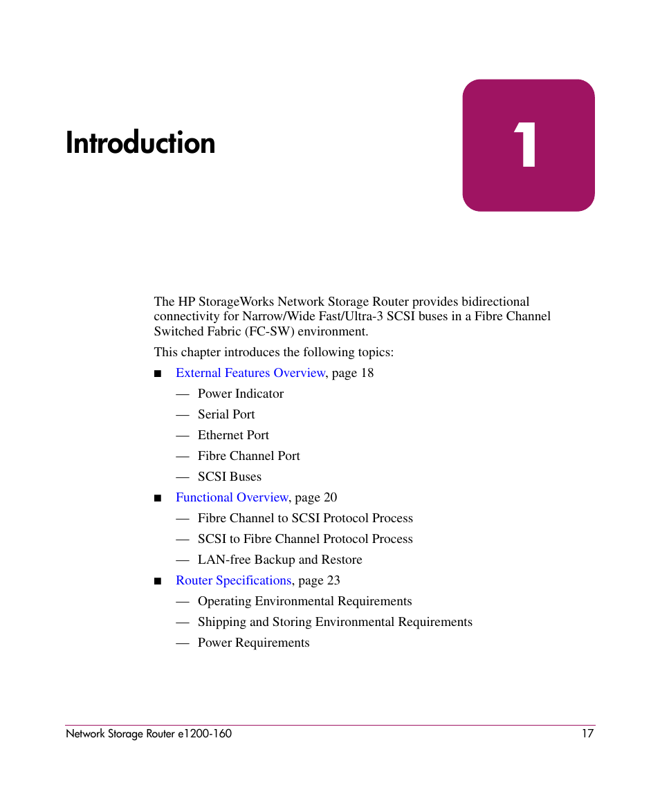 Introduction, 1 introduction | HP e1200-160 User Manual | Page 17 / 200