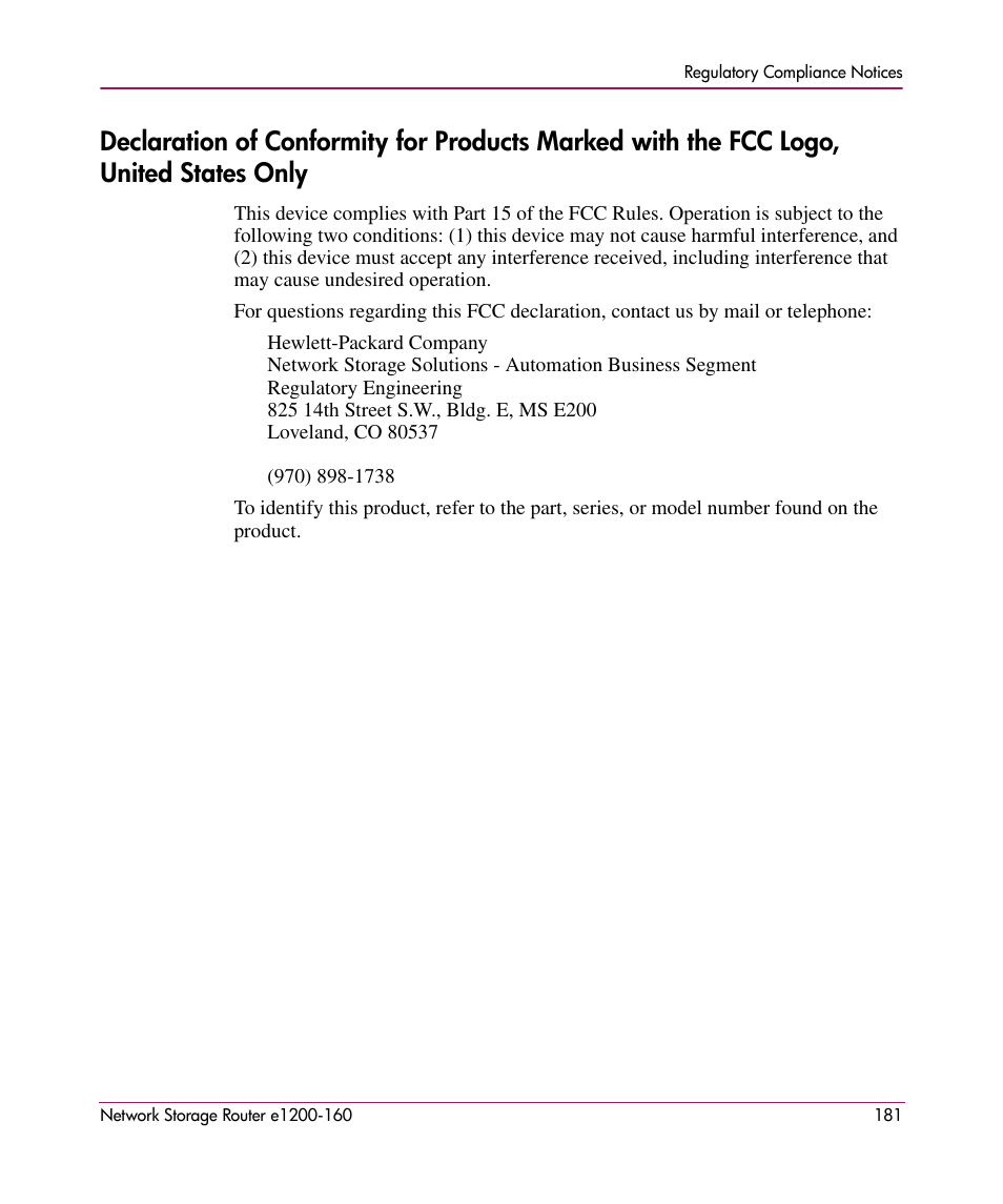 HP e1200-160 User Manual | Page 181 / 200