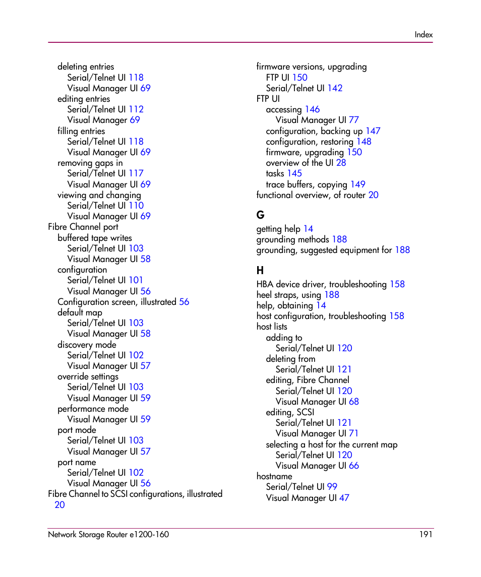 HP e1200-160 User Manual | Page 191 / 200