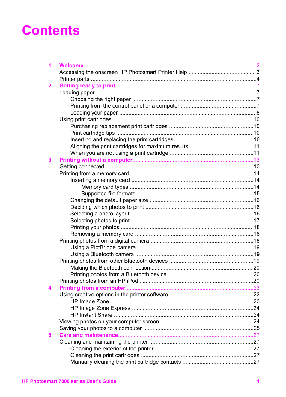 HP 7800 User Manual | Page 4 / 52