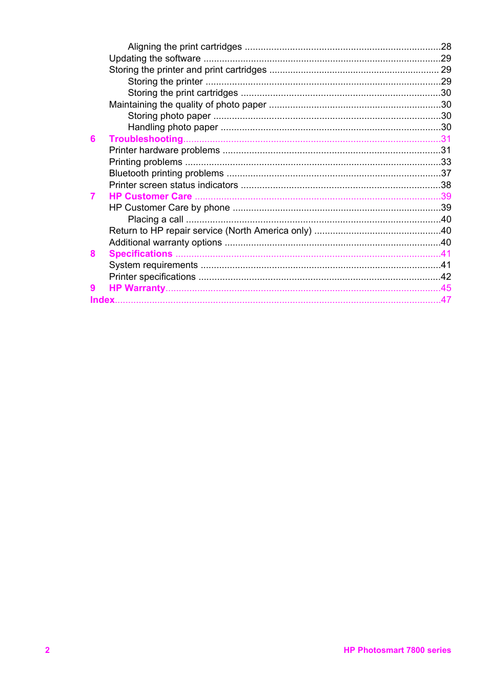 HP 7800 User Manual | Page 5 / 52