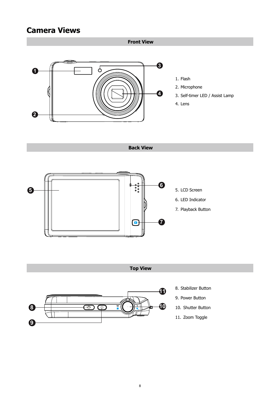 Camera views | HP PC460T User Manual | Page 12 / 83