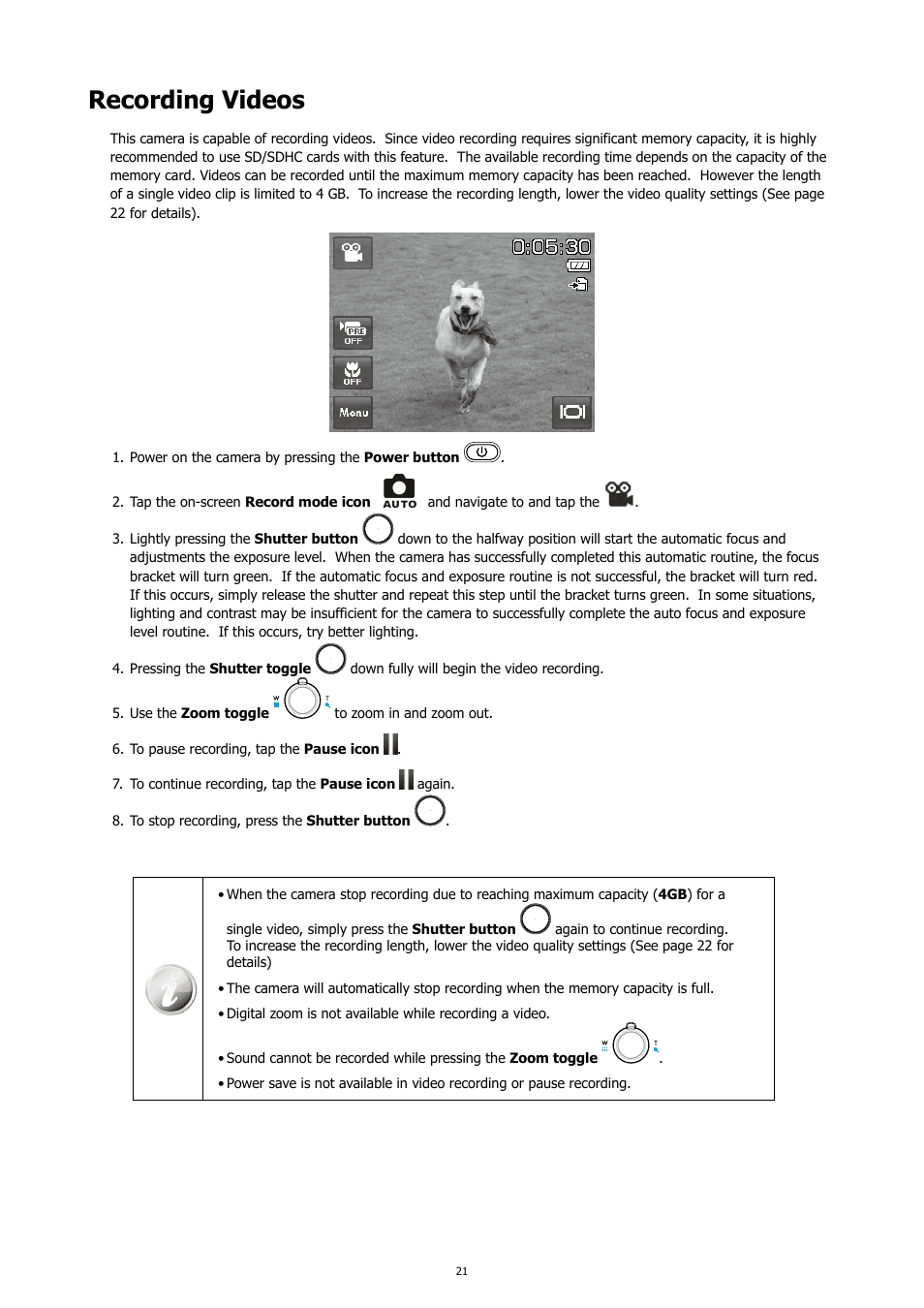 Recording videos | HP PC460T User Manual | Page 25 / 83