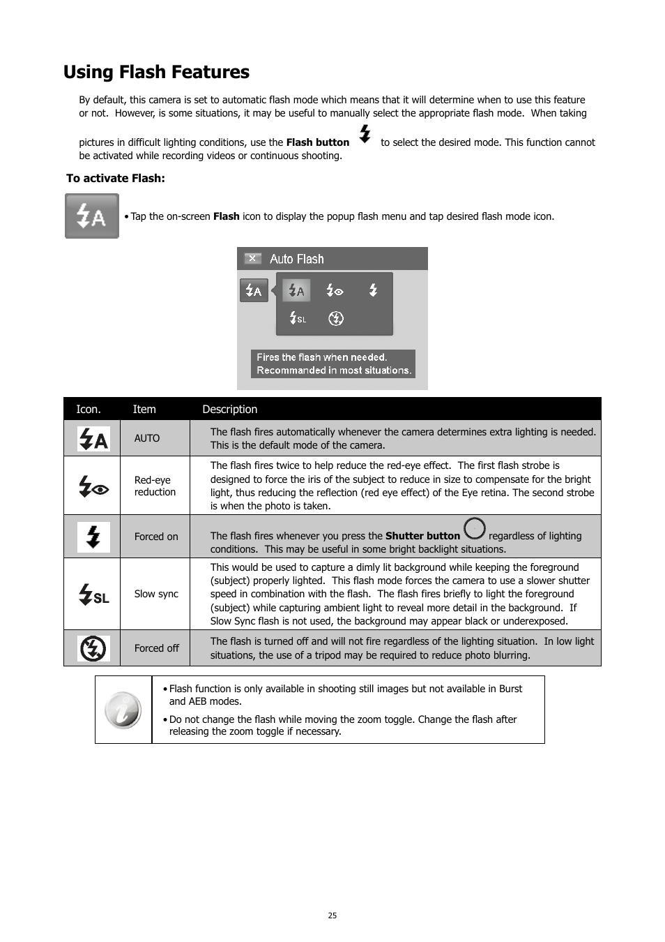 Using flash features | HP PC460T User Manual | Page 29 / 83