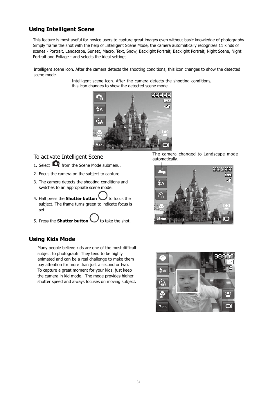 Using intelligent scene, Using kids mode | HP PC460T User Manual | Page 38 / 83