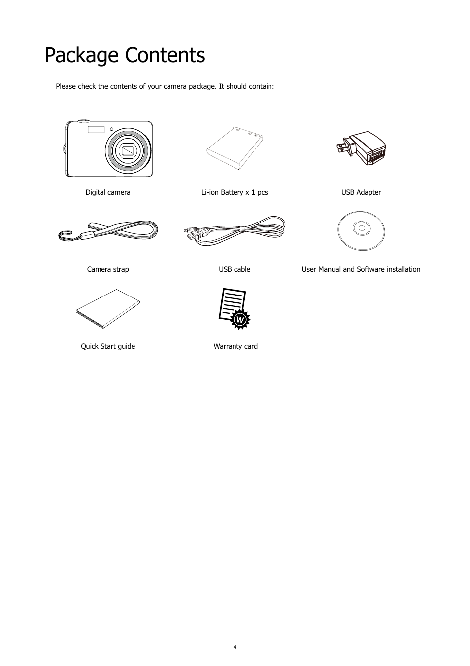 Package contents | HP PC460T User Manual | Page 8 / 83