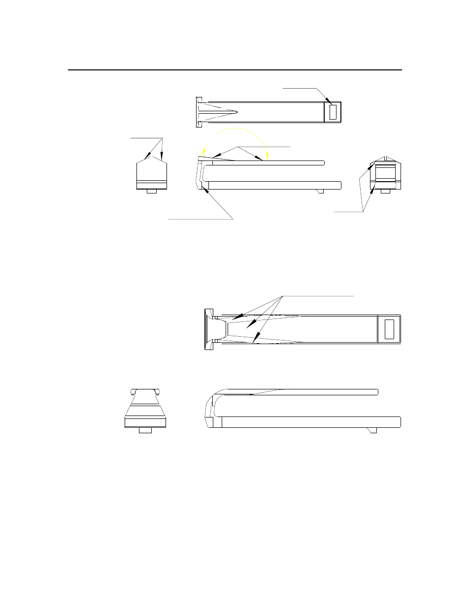 Paper paths and components, Media contact surface ramp curved | HP 2500C Series User Manual | Page 129 / 225