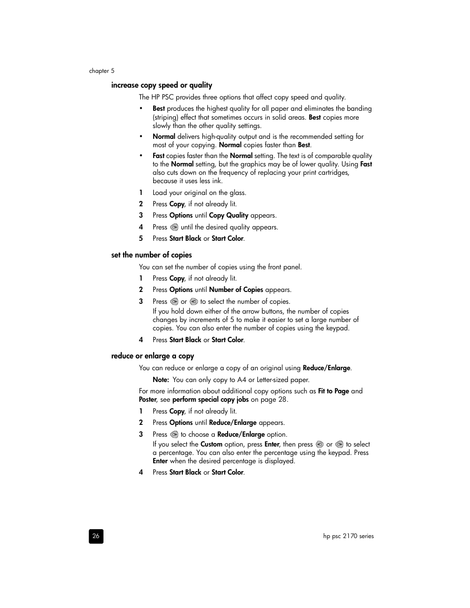 HP 2170 User Manual | Page 32 / 80