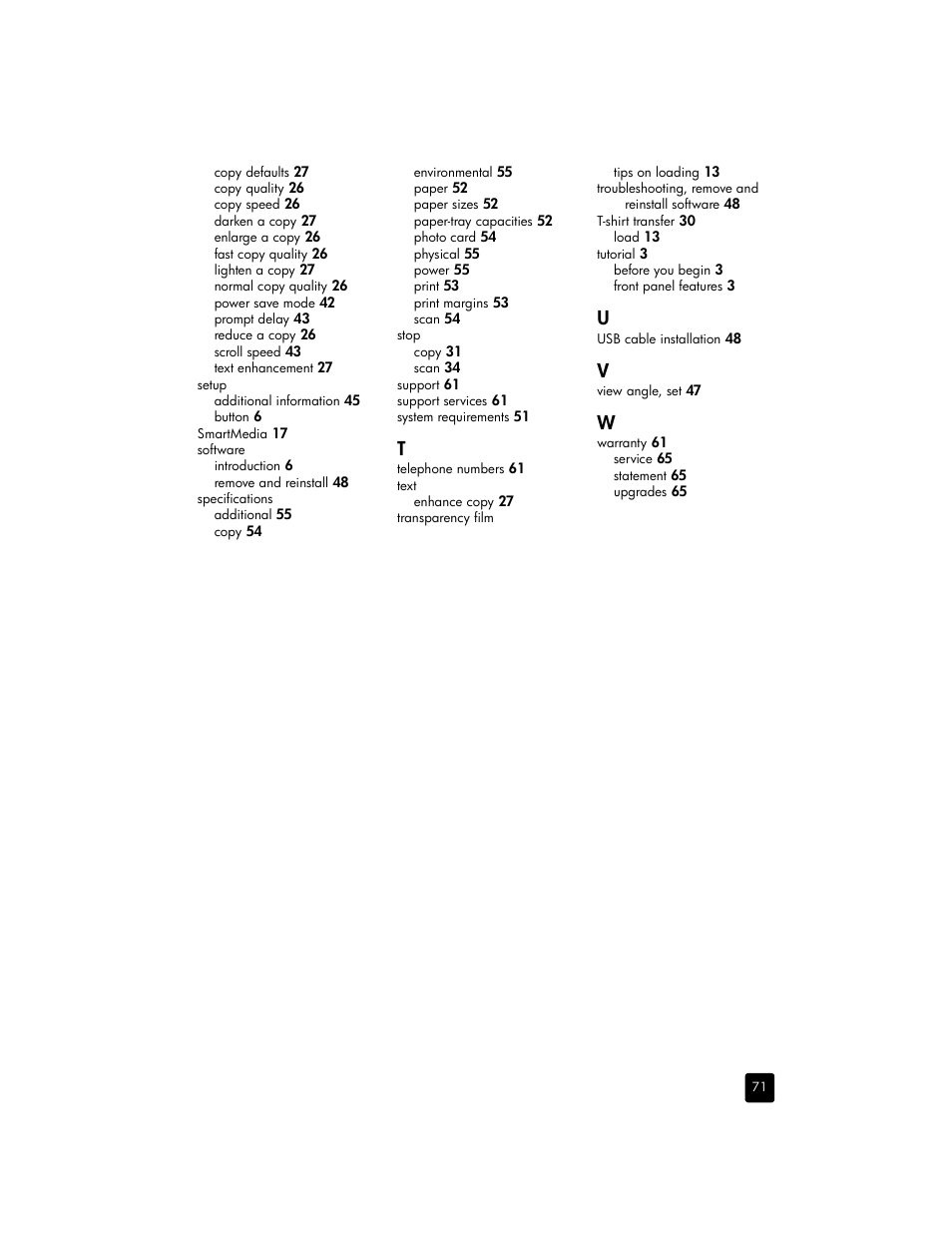 HP 2170 User Manual | Page 77 / 80