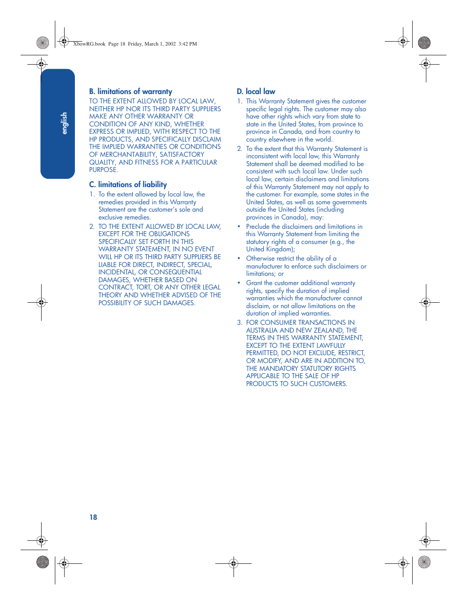 HP 3300 User Manual | Page 22 / 23