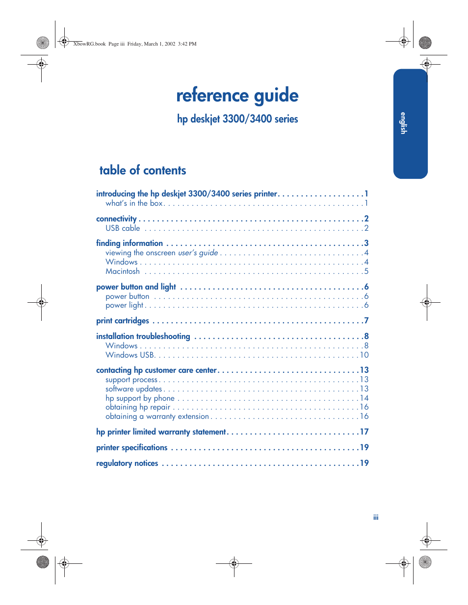 HP 3300 User Manual | Page 3 / 23