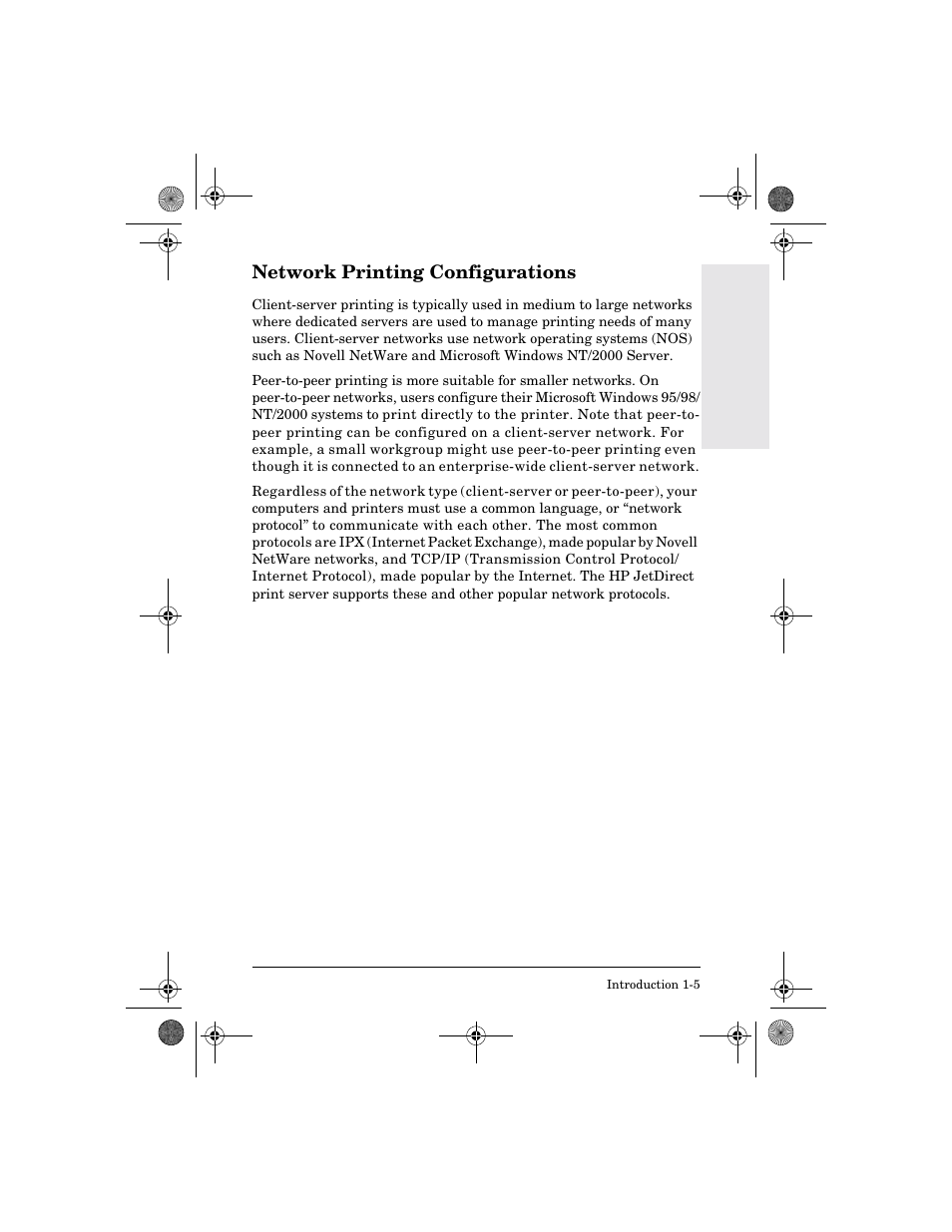 Network printing configurations, Network printing configurations -5 | HP 300X User Manual | Page 11 / 64