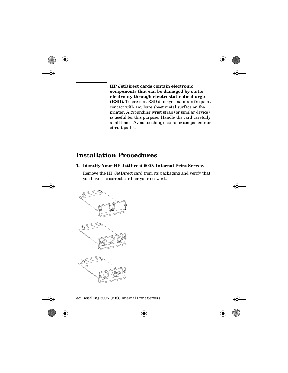 Installation procedures, Installation procedures -2 | HP 300X User Manual | Page 16 / 64