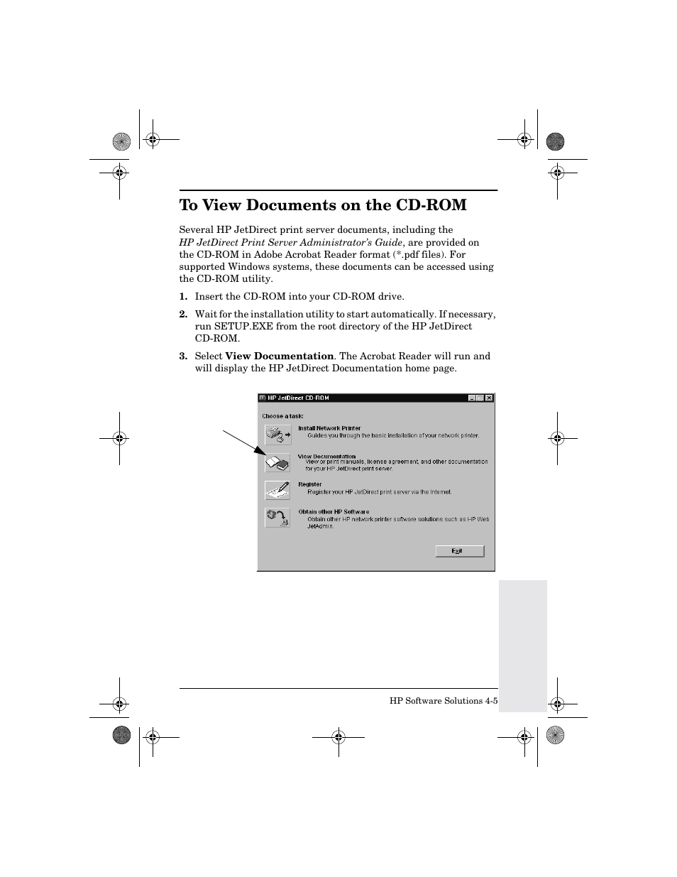 To view documents on the cd-rom, To view documents on the cd-rom -5 | HP 300X User Manual | Page 39 / 64