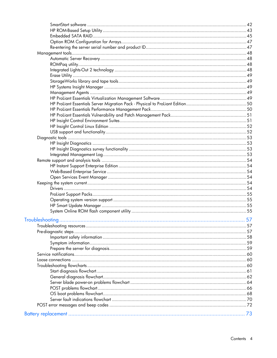 HP BL260c User Manual | Page 4 / 96