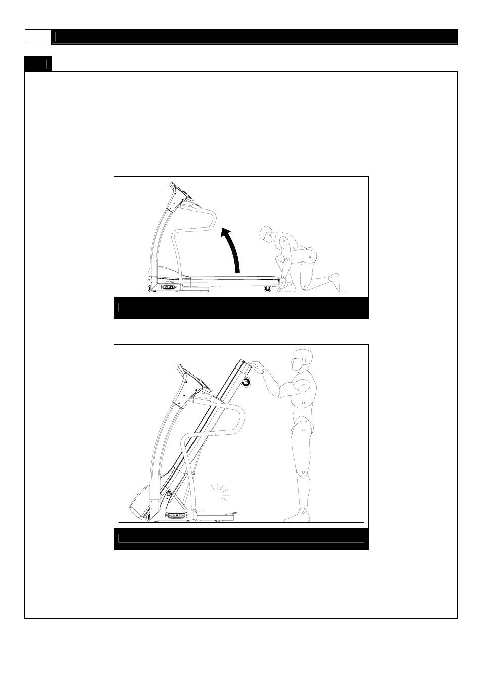 Folding instructions, Lift the deck carefully from rear, You will hear a click sound when the lock engages | HP 7.25 User Manual | Page 26 / 46