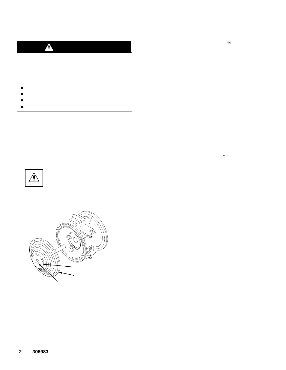 Installation, Warning | HP HUSKY 716 User Manual | Page 2 / 4