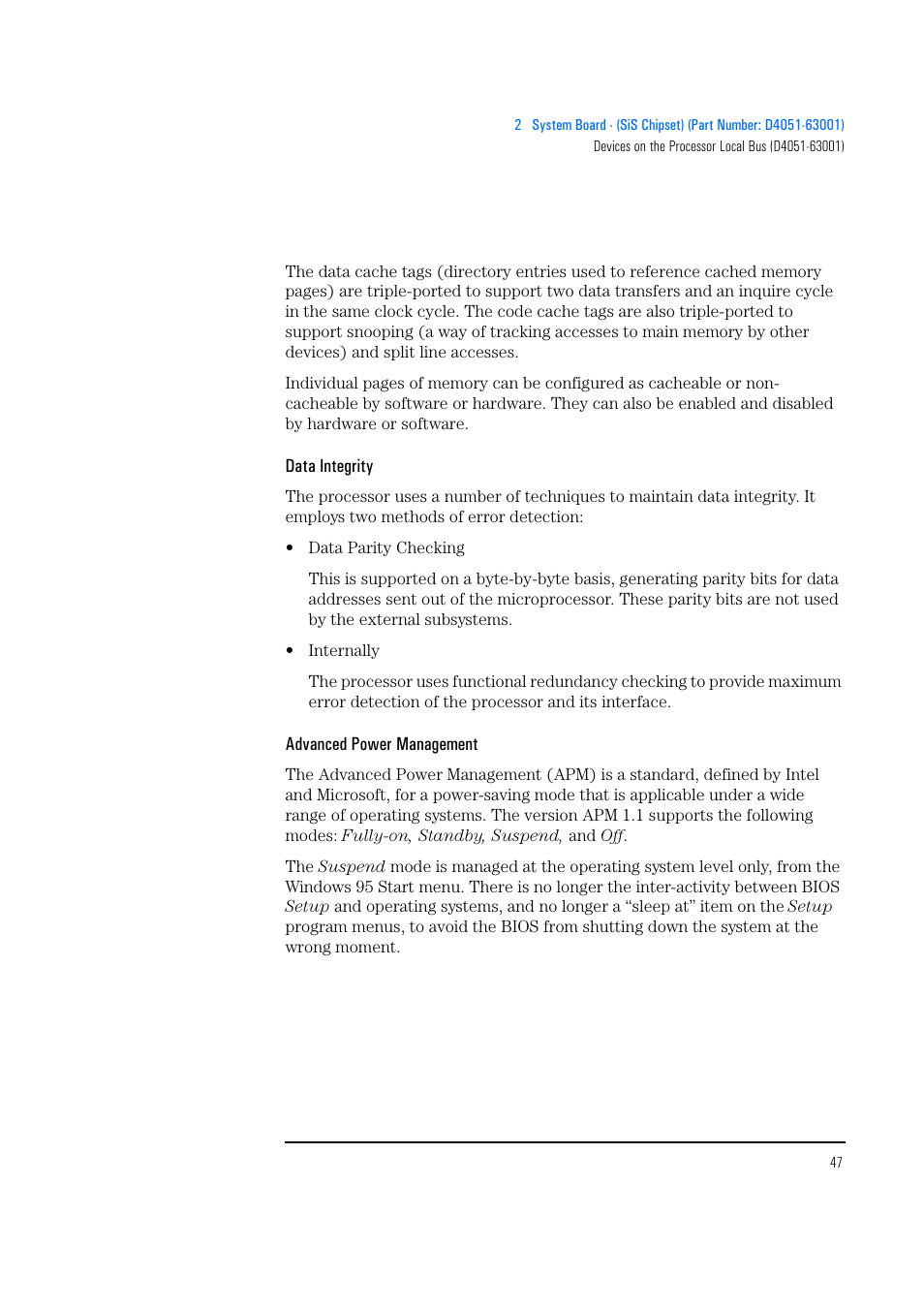 Data integrity, Advanced power management | HP Vectra 500 Series User Manual | Page 47 / 146