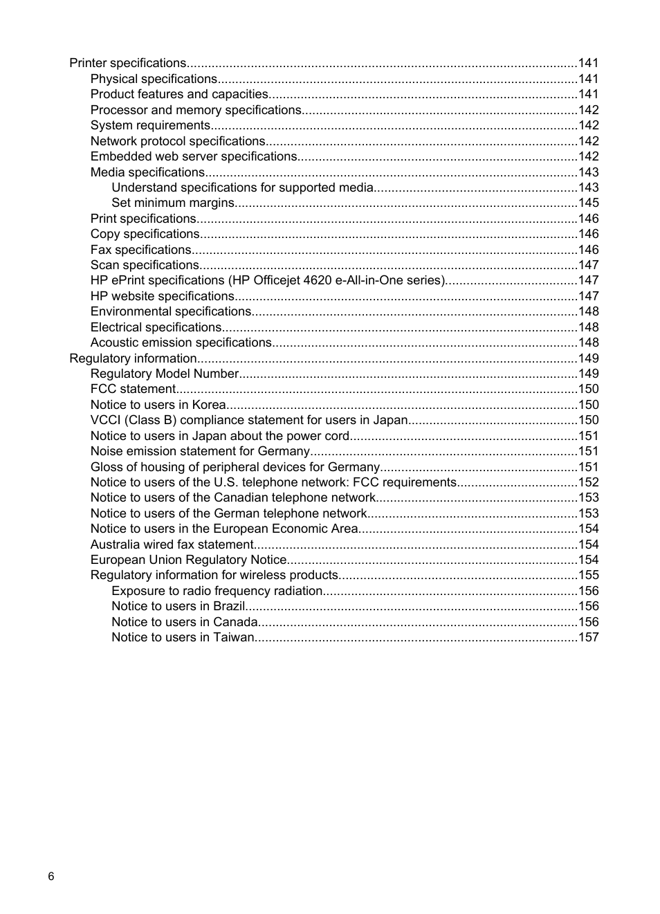 HP 4620 User Manual | Page 10 / 228