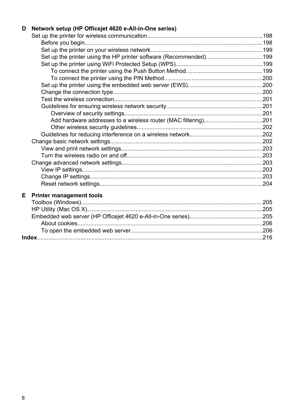 HP 4620 User Manual | Page 12 / 228