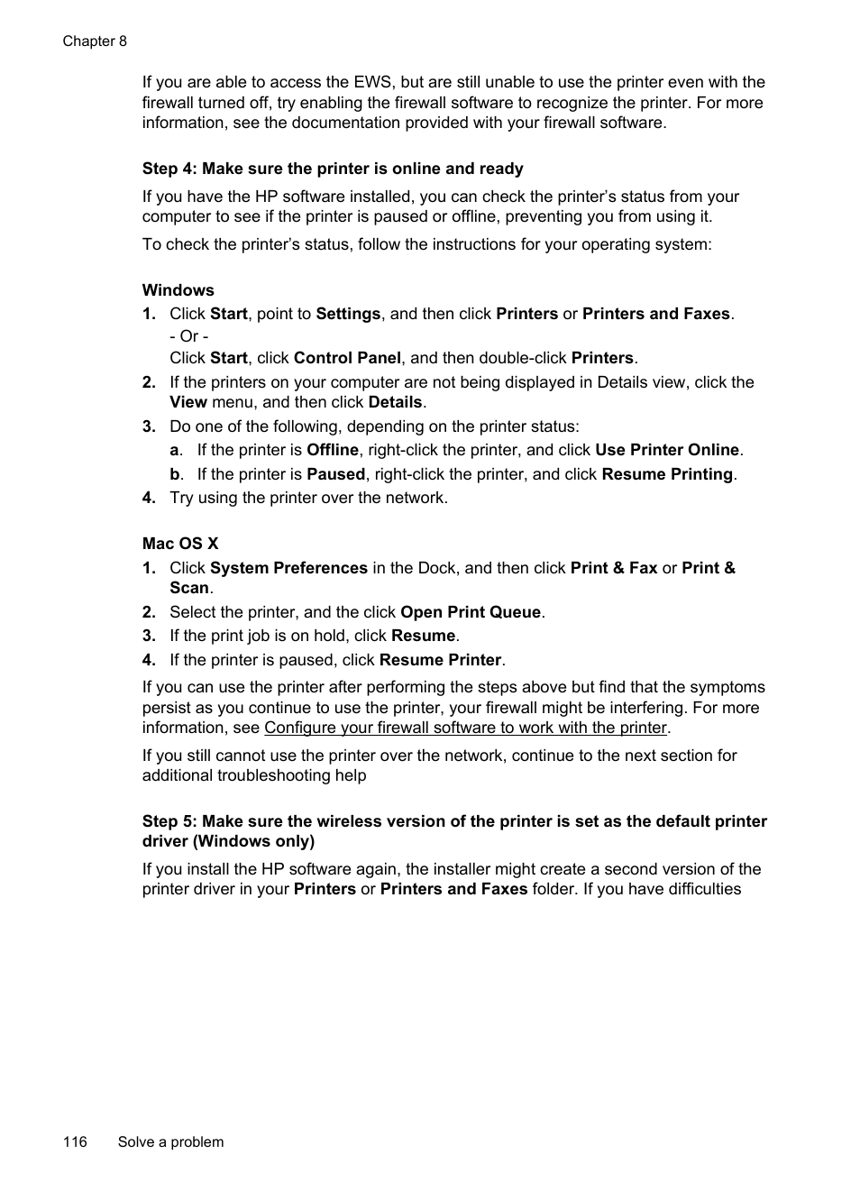 Step 4: make sure the printer is online and ready | HP 4620 User Manual | Page 120 / 228