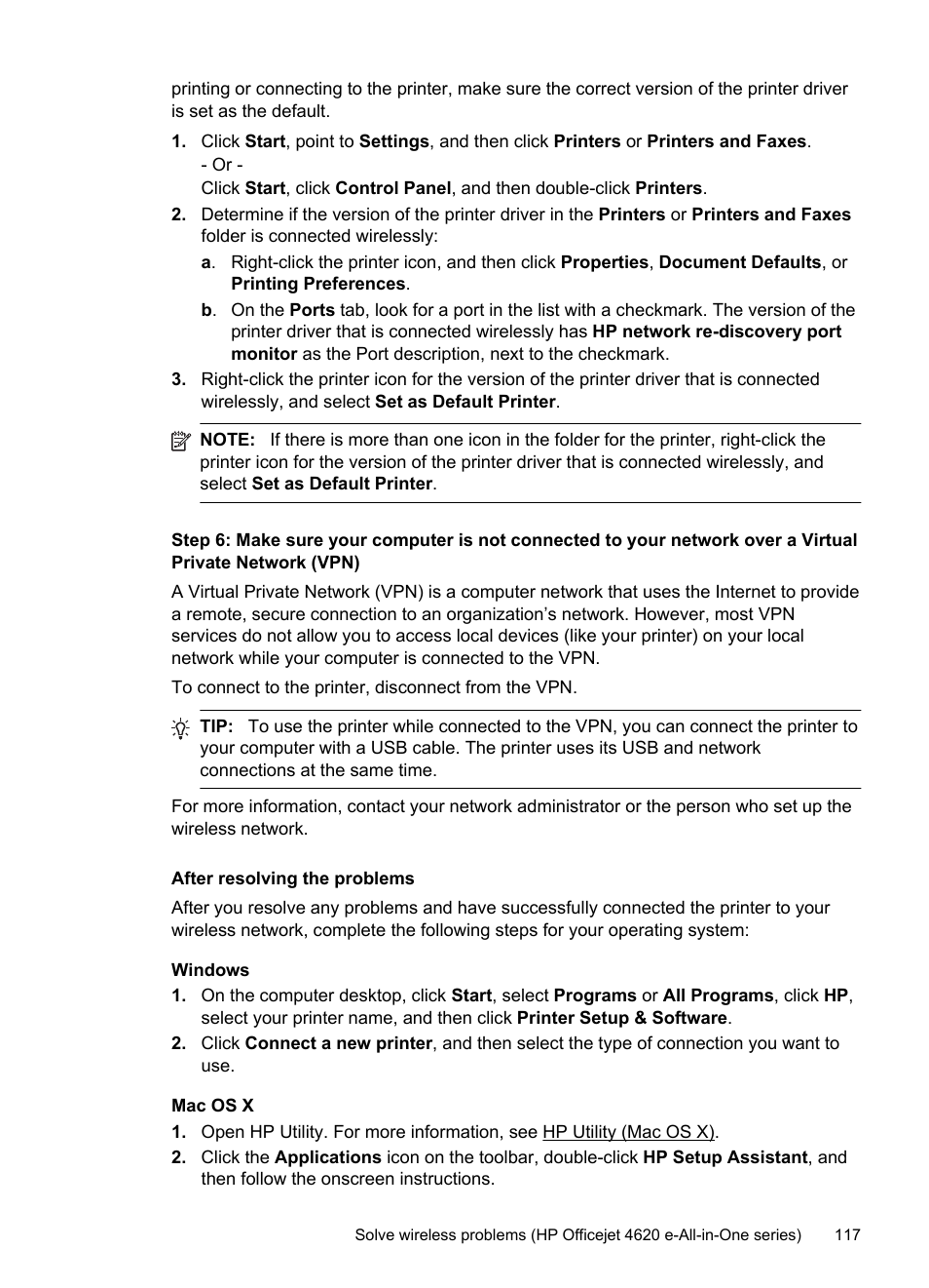 After resolving the problems | HP 4620 User Manual | Page 121 / 228