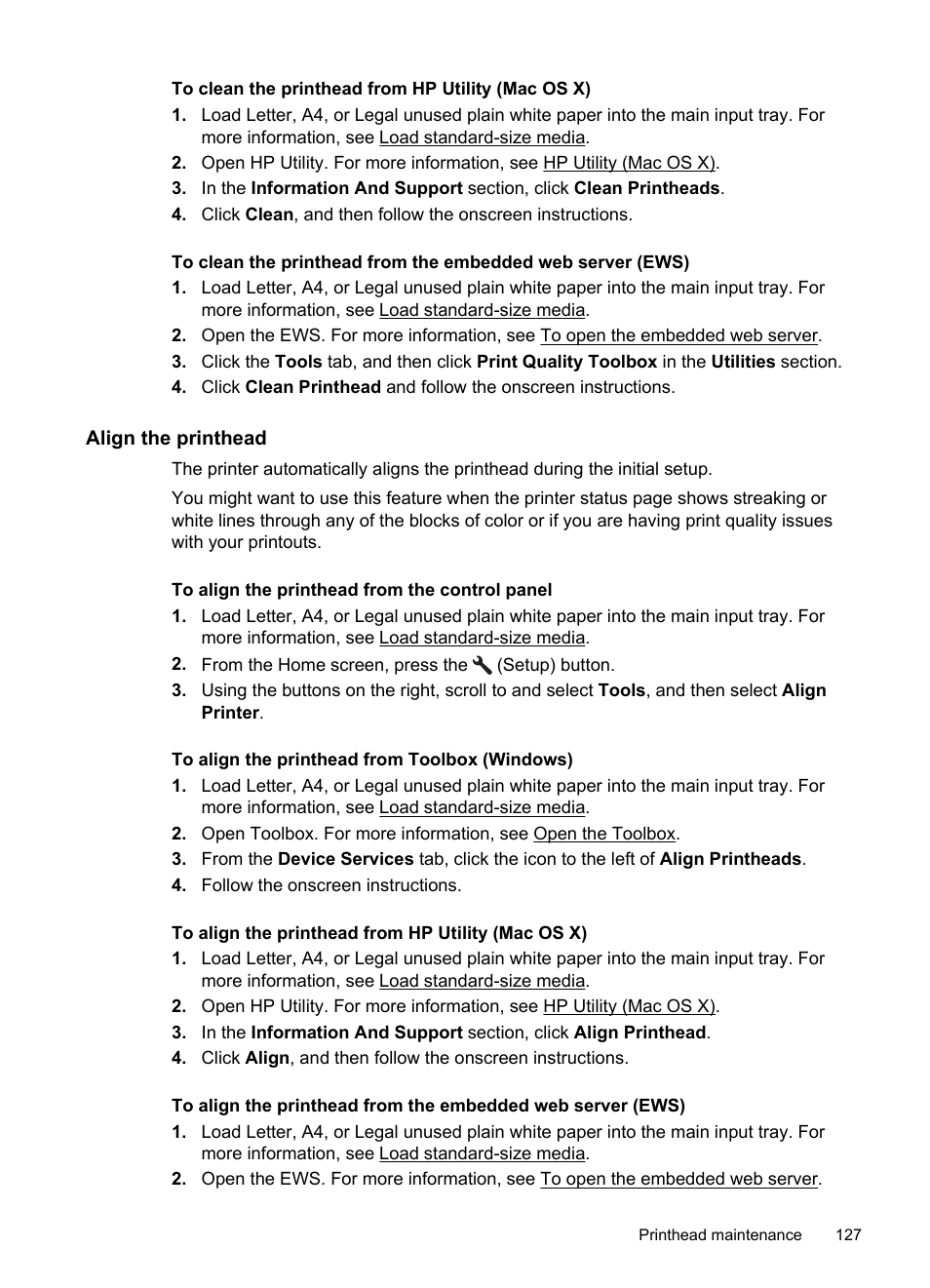 Align the printhead | HP 4620 User Manual | Page 131 / 228