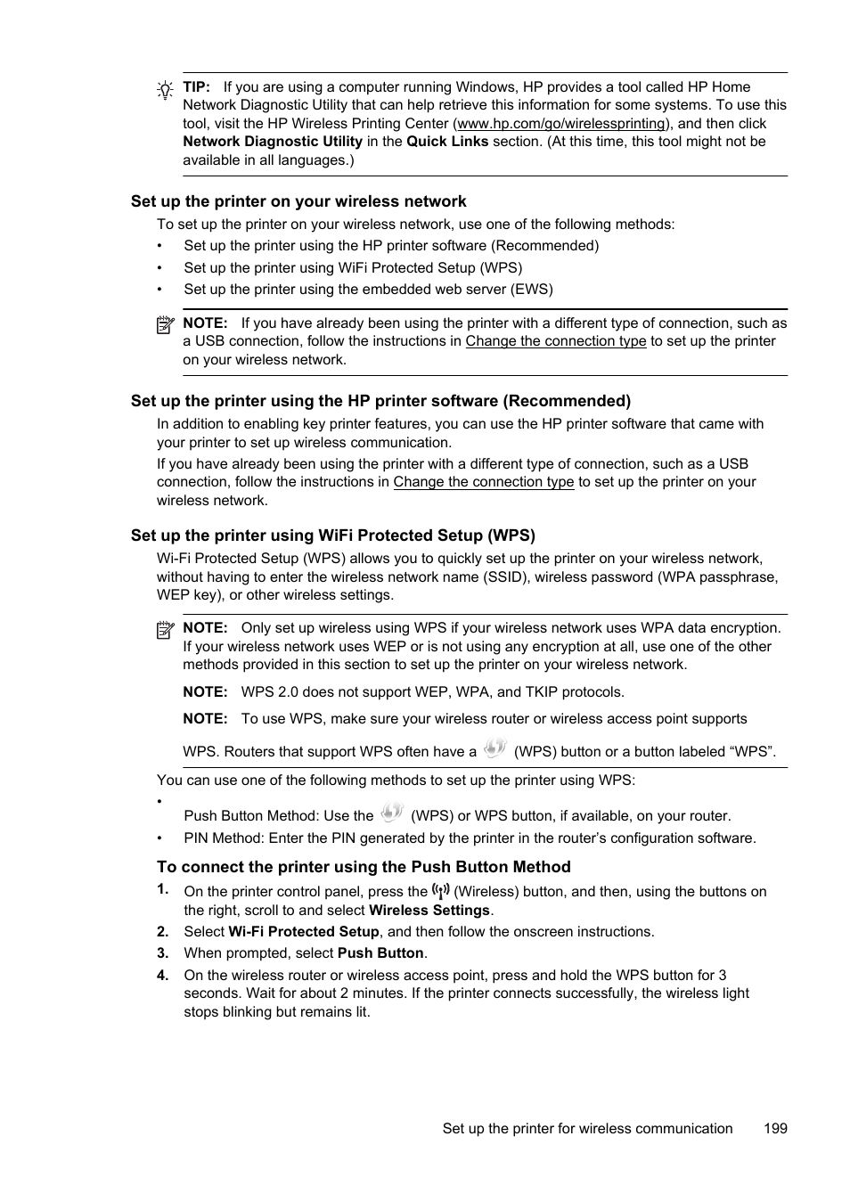 Set up the printer on your wireless network | HP 4620 User Manual | Page 203 / 228