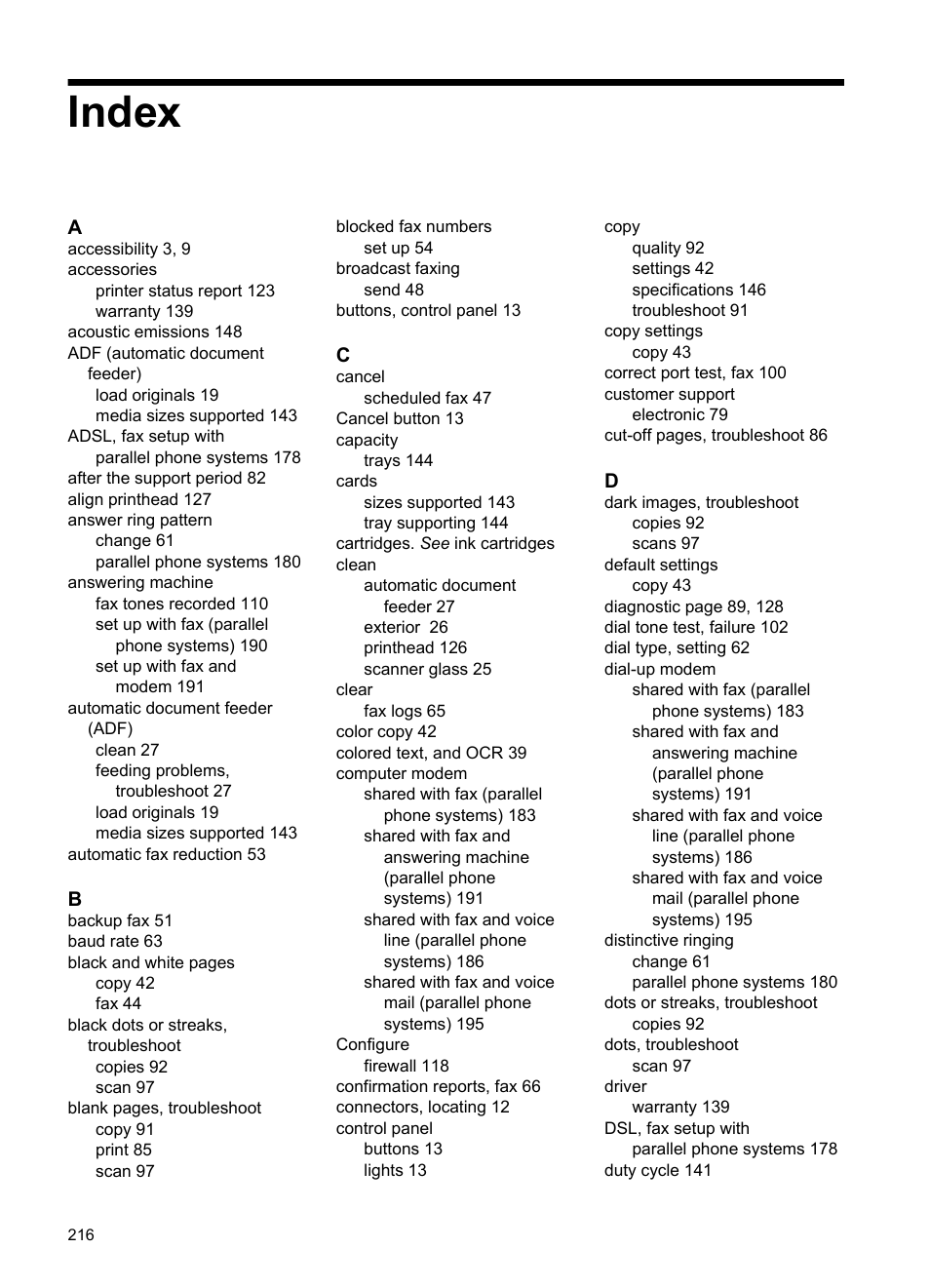 Index | HP 4620 User Manual | Page 220 / 228