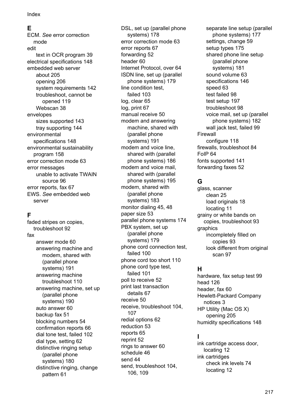 HP 4620 User Manual | Page 221 / 228