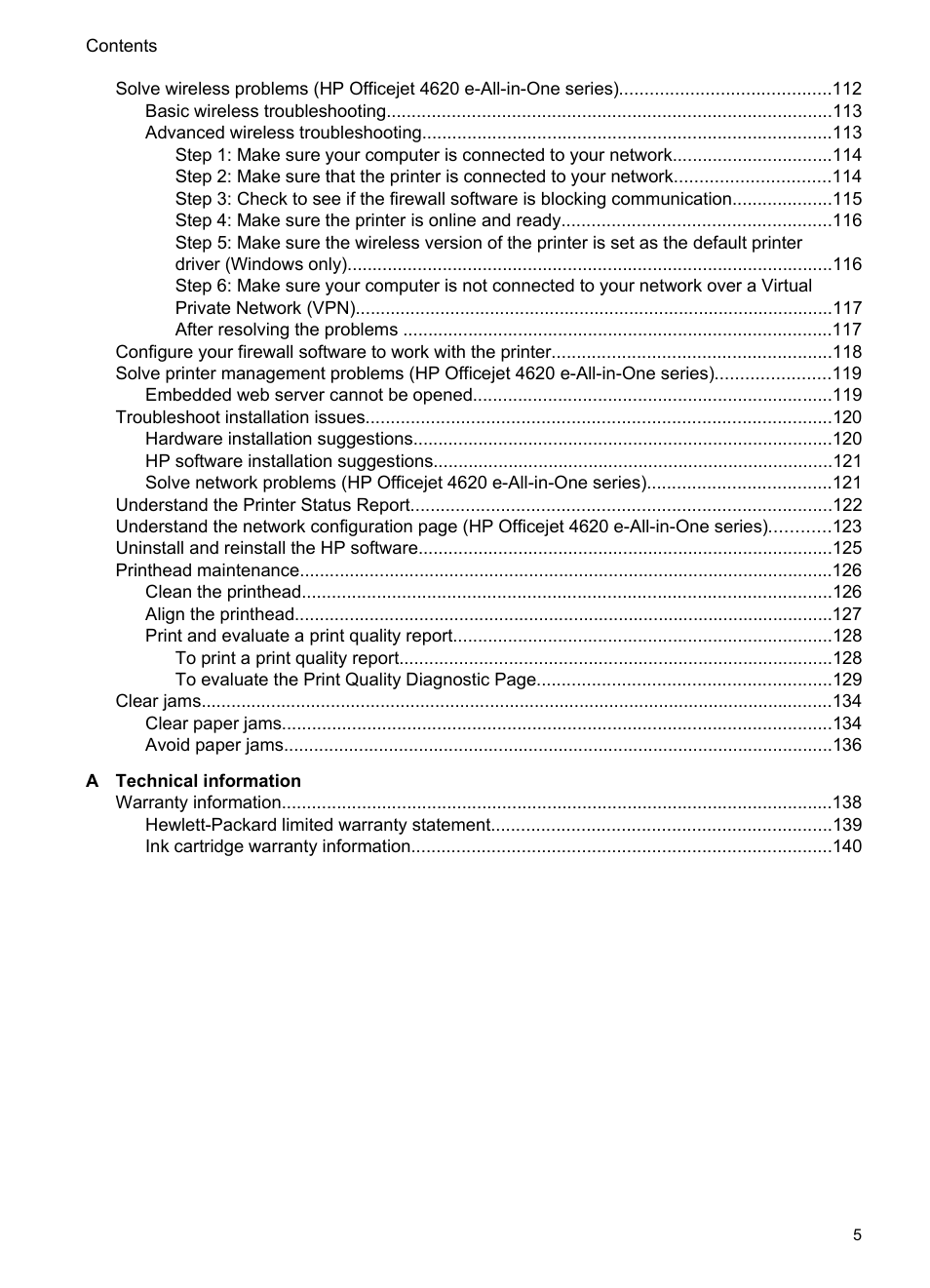 HP 4620 User Manual | Page 9 / 228