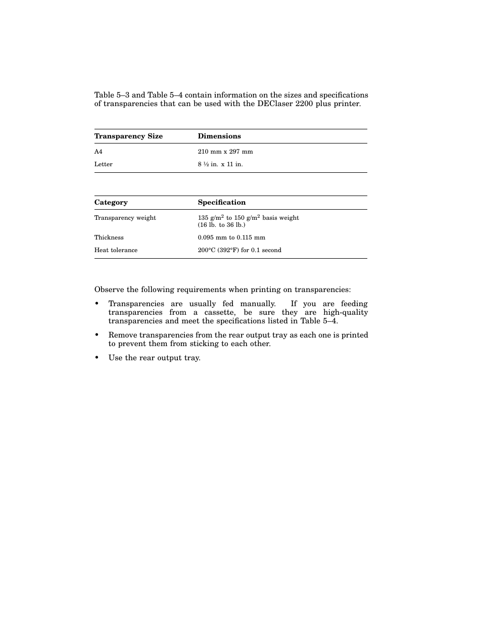 3 transparencies | HP 220240 User Manual | Page 125 / 255