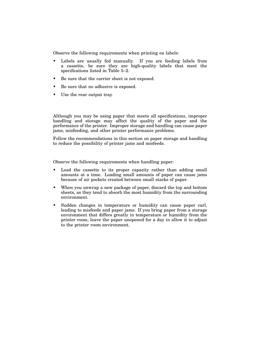 5 paper handling and storage | HP 220240 User Manual | Page 127 / 255