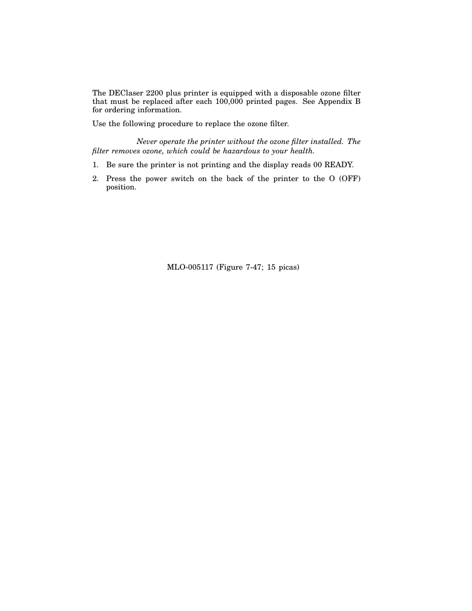 4 replacing the ozone filter | HP 220240 User Manual | Page 196 / 255