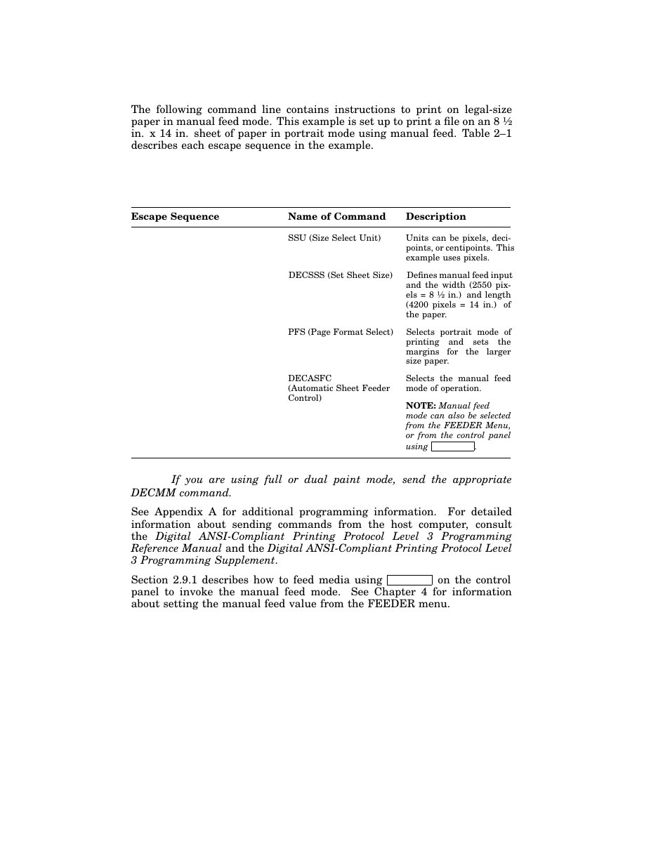 Table 2–1: legal-size coding example | HP 220240 User Manual | Page 47 / 255