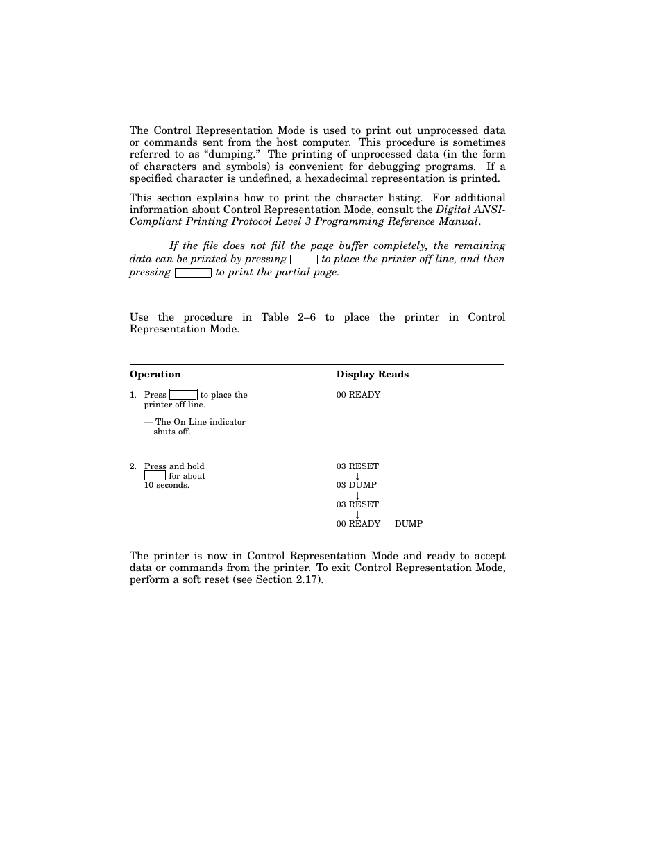 16 using control representation mode, 1 entering control representation mode | HP 220240 User Manual | Page 76 / 255