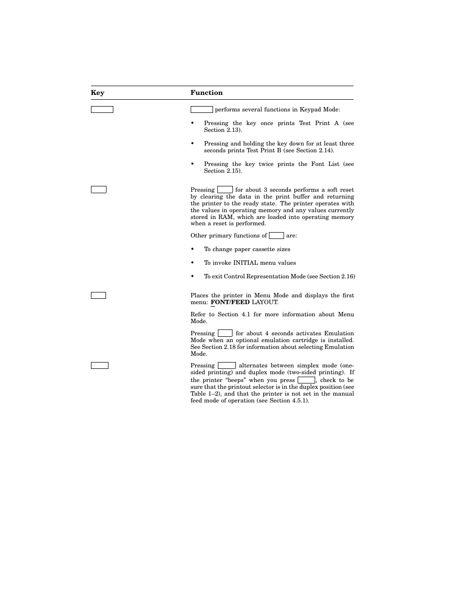 Table 3–3 (cont.): keypad functions: keypad mode | HP 220240 User Manual | Page 84 / 255